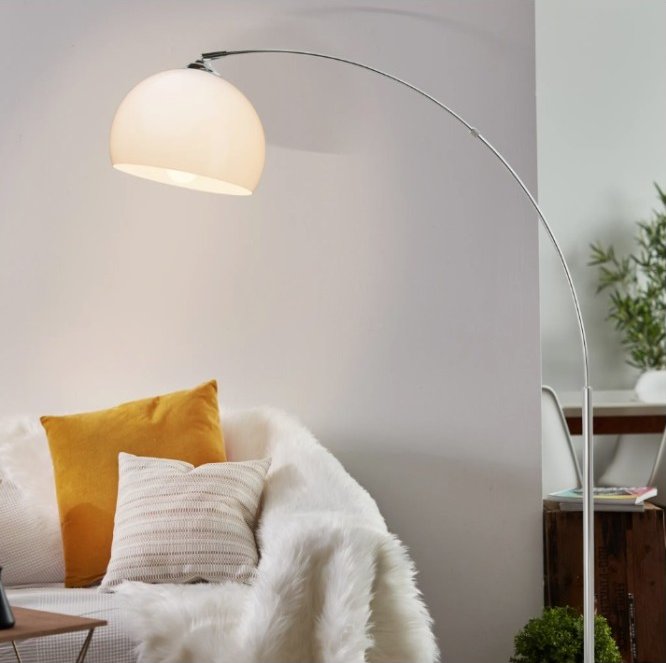 Brilliant 92940/75 Stojací oblouková lampa VESSA satin