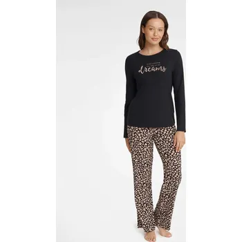 Dámské pyžamo Černé pyžamo s nápisem pro ženy, XXL i556_61740_7_89