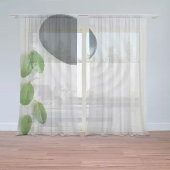 Záclona Sablio Záclony Listy a kámen: 2ks 150x250cm