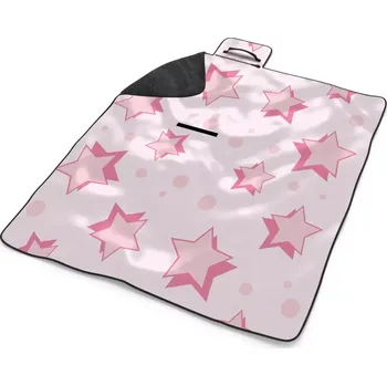 deka Sablio Plážová deka Růžové hvězdičky: 200x140 cm