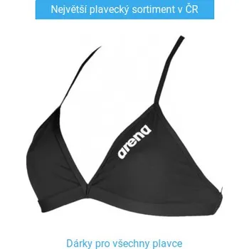 Dámské plavky Dámské plavky Arena Solid Tie Back Top Black/White UK36; D40