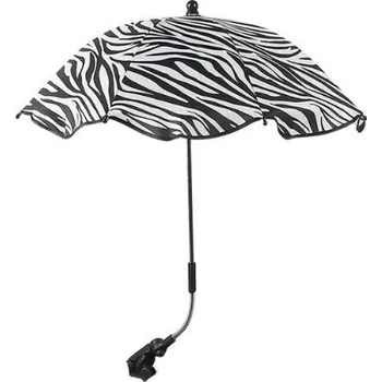 Deštník Nastavitelný deštník s UV ochranou a upevněním na kočárek - Vzor zebry