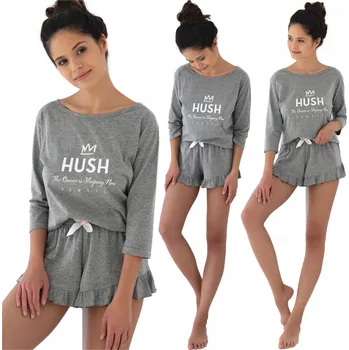 Dámské pyžamo Sensis dámské pyžamo bavlna šedé, velikost L