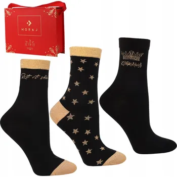 Pánské ponožky Vánoční Ponožky Ponožky DÁREK v krabičce 3 páry MORAJ 35-38