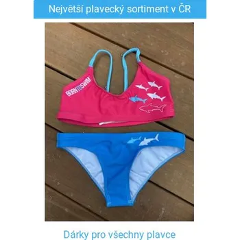 Dámské plavky BornToSwim Sharks Bikini Blue/Pink XXL
