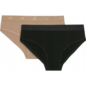 Dámské spodní prádlo 4F DÁMSKÉ SPODNÍ PRÁDLO KALHOTKY BAVLNĚNÉ KALHOTKY XS 2PAK UPTSF030 SS25