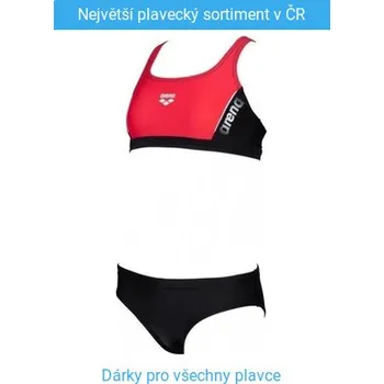 Dívčí plavky Arena Thrice Two Pieces Junior Black/Anguria/White 128cm