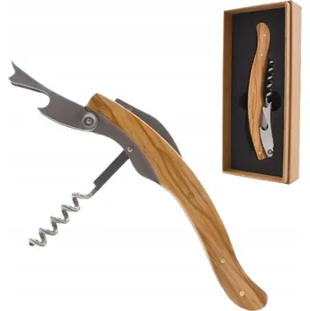 Otvírák VÝVRTKA OTVÍRÁK NA VÍNO LAGUIOLE Z OLIVOVÉHO DŘEVA V KRABIČCE