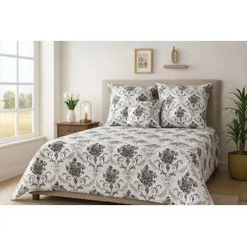 Povlečení Francouzské bavlněné povlečení - Černobílá elegance