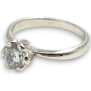 Prsten Stříbrný prsten se zirkonem, v. 50, rhodiovaný, Ag 925