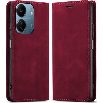 Pouzdro na mobilní telefon Flipové pouzdro RCBR pro Poco C65 4G / Redmi 13C 4G WALLET PREMIUM CASE červené (červená)