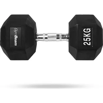 Fitness GymBeam Hexagonální jednoručka 25 kg bílá