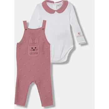 Kojenecká souprava Dětská bavlněná souprava Guess 2-pack S5YG09.K6YW1.9BYA růžová 34X, vel. 68-76
