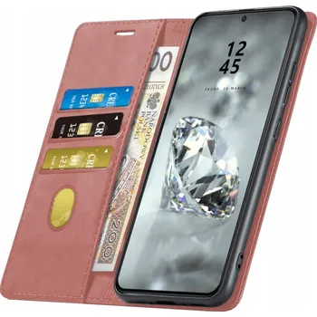 Pouzdro na mobilní telefon Flipové pouzdro BBE CASE pro Samsung Galaxy A54 5G, růžové