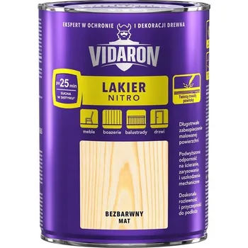 Lak na dřevo Vidaron Nitro Lak Bezbarvý MAT 0,75L na dřevo rychleschnoucí