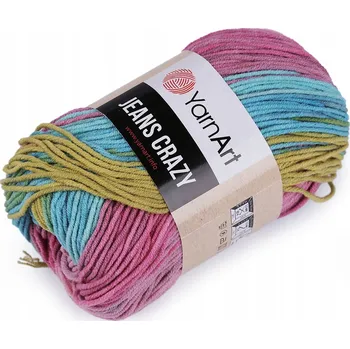 Příze Příze YarnArt Jeans Crazy, vícebarevná, 160 m, 50 g