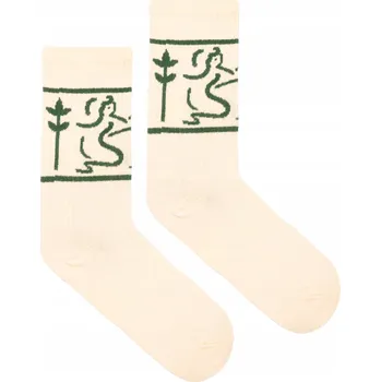 Pánské ponožky KABAK Ponožky BO krémové Matka Země 42-46 béžové, velikost 42-46