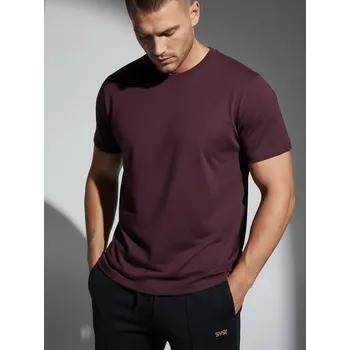 Sinsay - Tričko basic - burgundy - 534EY-83X - 534EY-83X-M