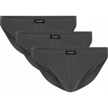 Pánské oblečení MINI SLIPY 3BMP-230 ATLANTIC *XL* grafit SADA 3 KUSŮ