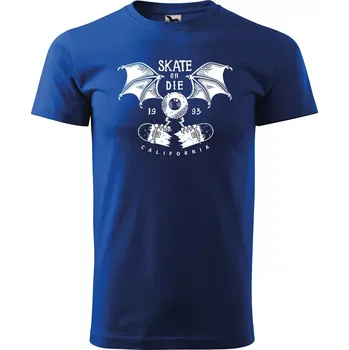 Sablio Tričko s potiskem Skate or Die - modré 5XL
