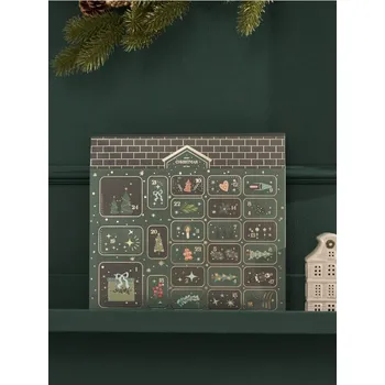 Vánoční dekorace Sinsay - Adventní kalendář se svíčkami Winter Forest - zelená - 845FV-77X - 845FV-77X-ONE