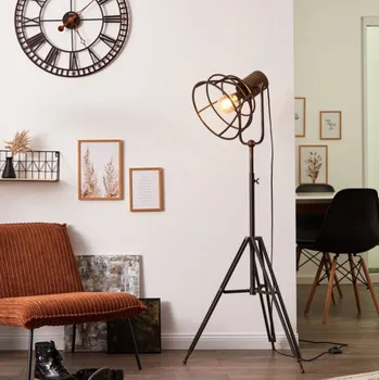 Stojací lampa Brilliant 93080/46 Stojací lampa REECE trojnožka ČERNÁ OCEL