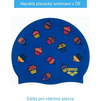 Plavecká čepice Arena Print 2 Silicone Cap Cupcakes Modrá
