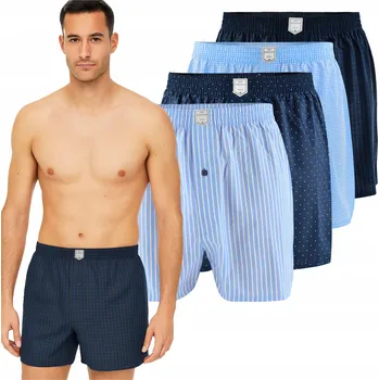 Pánské spodní prádlo Lee Cooper Pánské boxerky volného střihu 4 kusy Sada Bavlna Modré M