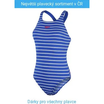 Dámské plavky Dámské plavky Speedo Eco Endurance+ Printed Medalist Chroma Blue/White XXL - UK40