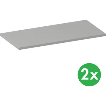 Policová skříň Kovona Police ke kovovým skříním, 950 x 500 mm, 80 kg, šedá, 2 ks