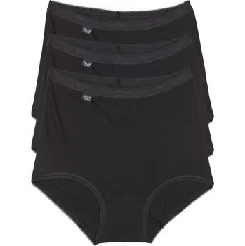 Kalhotky Dámské kalhotky 3 pack Basic maxi black - Sloggi černá 7XL