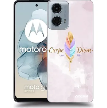 Pouzdro na mobilní telefon Picasee silikonový černý obal pro Motorola Moto G24 - Užívej dne