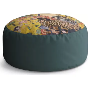 Taburet Sablio Taburet Circle Dáma s vějířem - Gustav Klimt: 38x48 cm