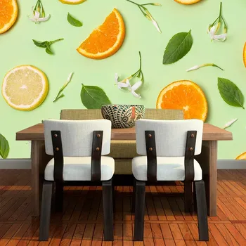 Tapeta Sablio Tapeta Citrus a květ - 125x75 cm