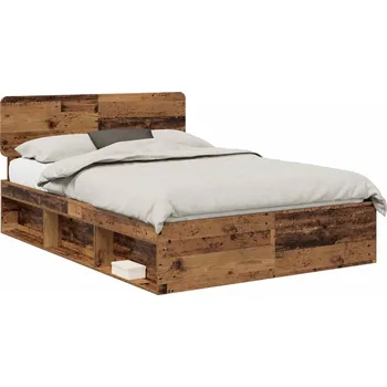 Postel Rámeček postele Staré dřevo 140 x 200 cm Masivní borovicové dřevo