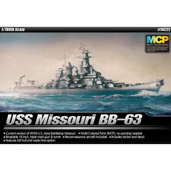 Plastikový model 1:700 Academy 14222 USS Missouri BB-63 1/700 - expresní doprava