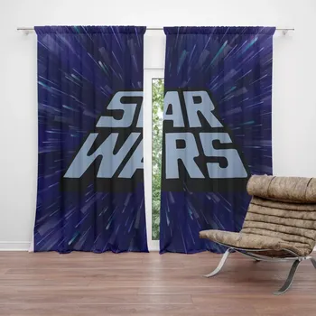 Závěs Sablio Závěs Star Wars Vesmír: 2ks 140x250cm
