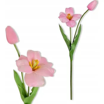 umělá květina VĚTVIČKA TULIPÁN PĚNOVÁ