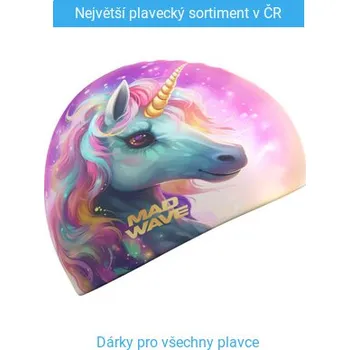 Plavecká čepice Mad Wave Unicorn Silicone Cap Růžová