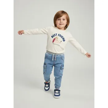 Dětská móda Sinsay - Džíny jogger - modrá - 047EN-55J - 047EN-55J-74