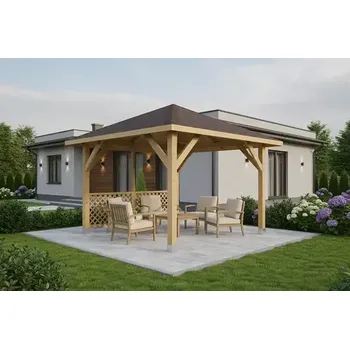 Pergola Dřevěná pergola Altán Borneo+Ester 90 265x265