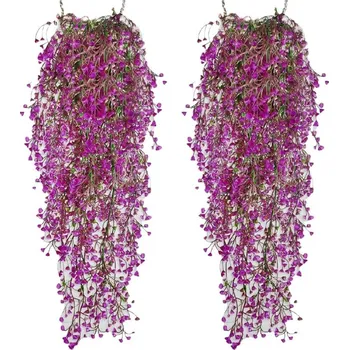 umělá květina Camerazar Umělé dekorativní květiny vrby, závěsné, 2ks kytice horolezec