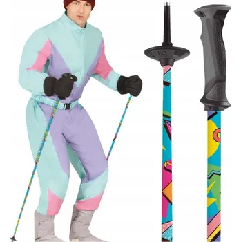 Sjezdová hůlka LYŽAŘSKÉ HŮLKY 70 CM BAREVNÉ VESELÉ HŮLKY VTIPNÝ GADGET ZÁBAVNÝ DOPLNĚK