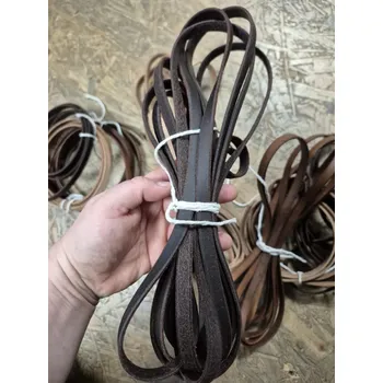 Vodítko pro psa Sedlářská výroba Kožené šňurky k westernovému sedlu - strings Barva: tmavě hnědá, Velikost: 5,4 m