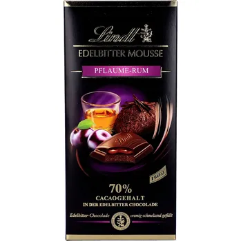 Čokoláda Hořká čokoláda Lindt Švestka-Rum 150 g