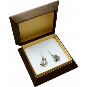 Náušnice Visací náušnice s německým ovčákem v dárkové krabičce