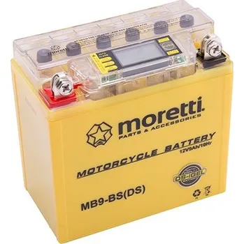 Motobaterie Akumulátor Moretti YB9-BS gelový 12V 9Ah s indikátorem
