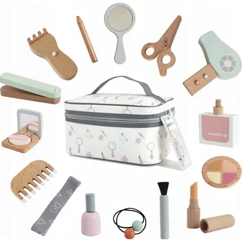 Dřevěná hračka Kosmetická sada Aig dřevěná 17 ks