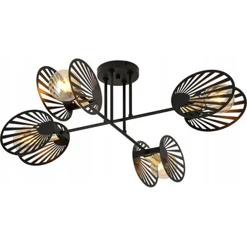 Emibig TALIA 4 Stropní Stropní Svítidlo / stropní svítidlo, lakovaná Ocel, černá, 15W MAX LED