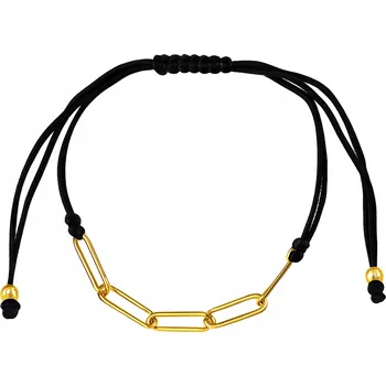 Náramek Zlatý dámský provázkový náramek 585 s velkými články typu ankr 14kt